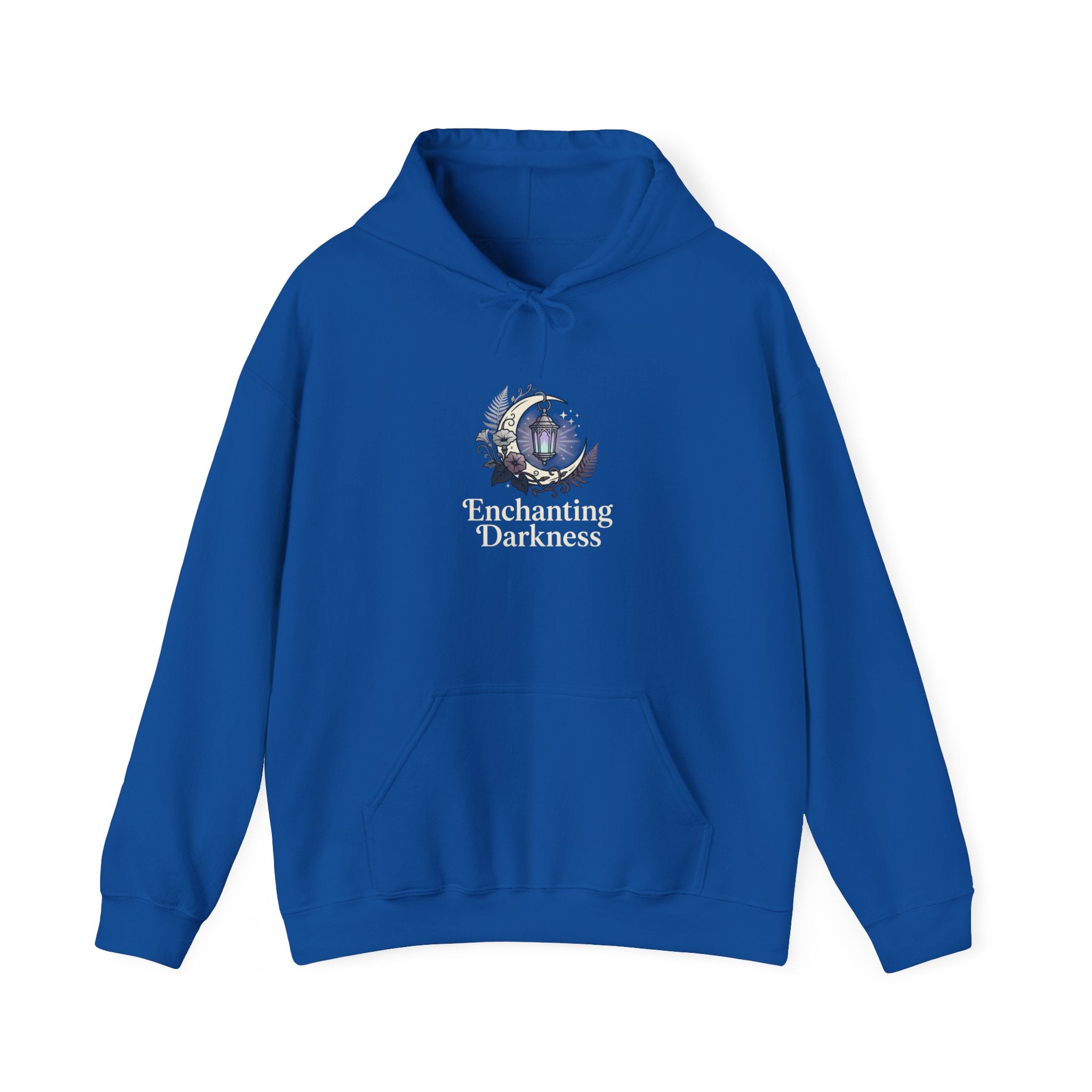 Enchanting Darkness Hoodie — Gothic Moon Graphic Pullover