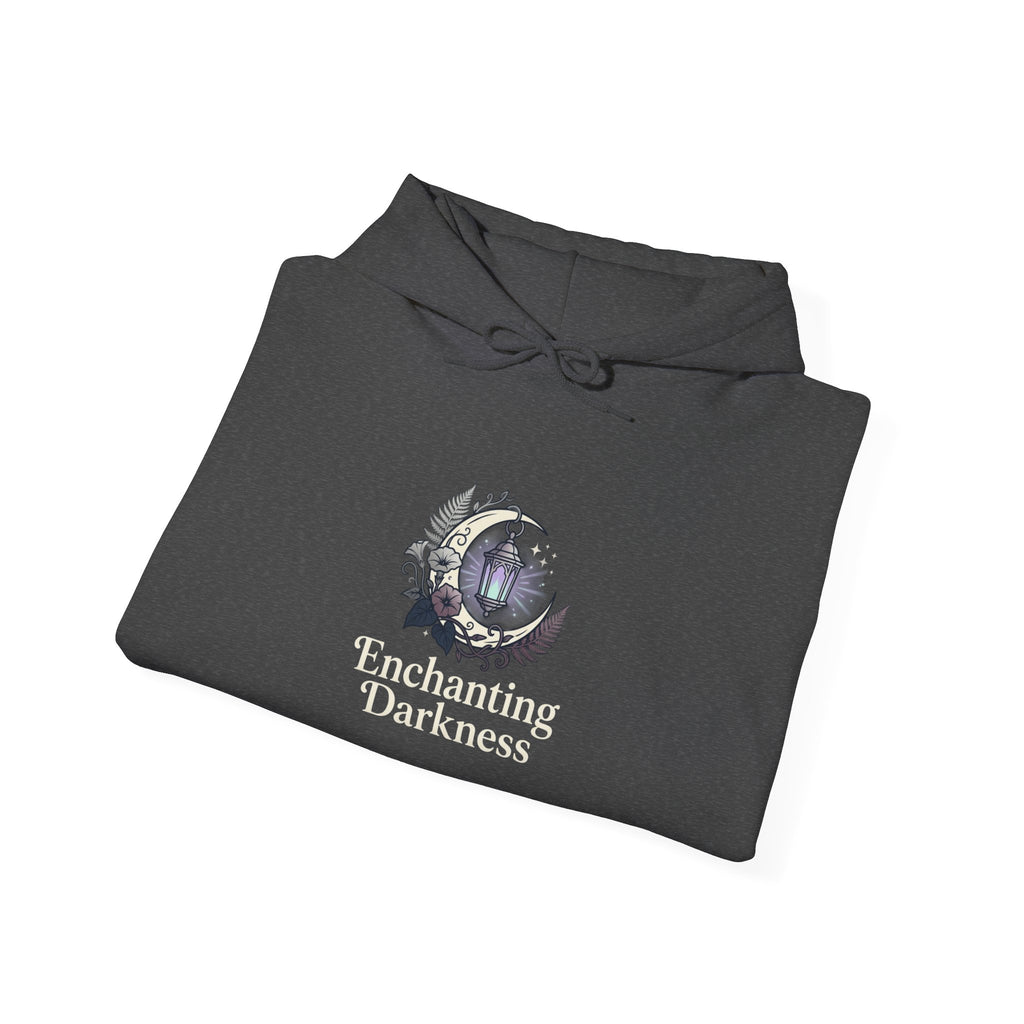 Enchanting Darkness Hoodie — Gothic Moon Graphic Pullover
