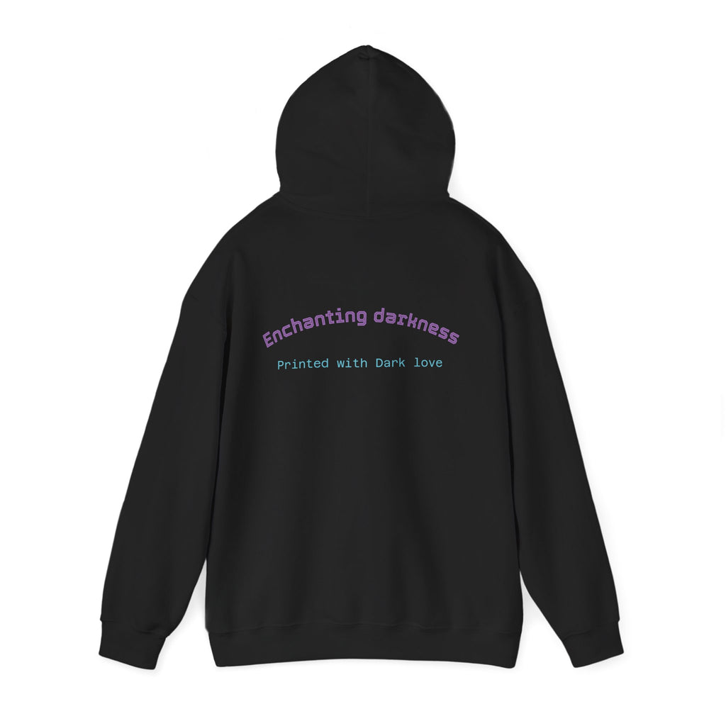Enchanting Darkness Hoodie — Gothic Moon Graphic Pullover