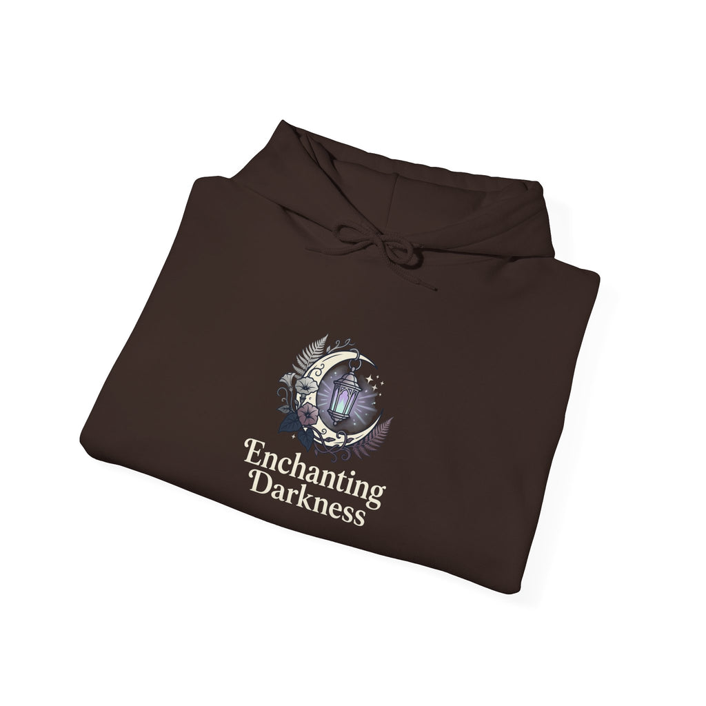 Enchanting Darkness Hoodie — Gothic Moon Graphic Pullover
