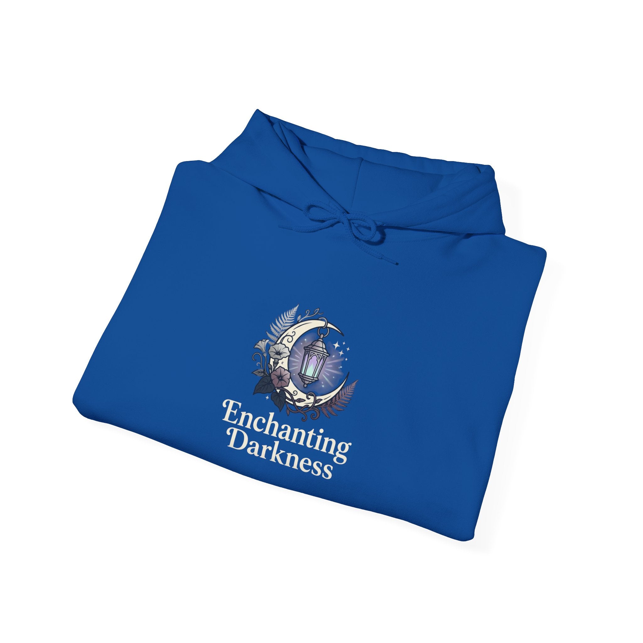 Enchanting Darkness Hoodie — Gothic Moon Graphic Pullover