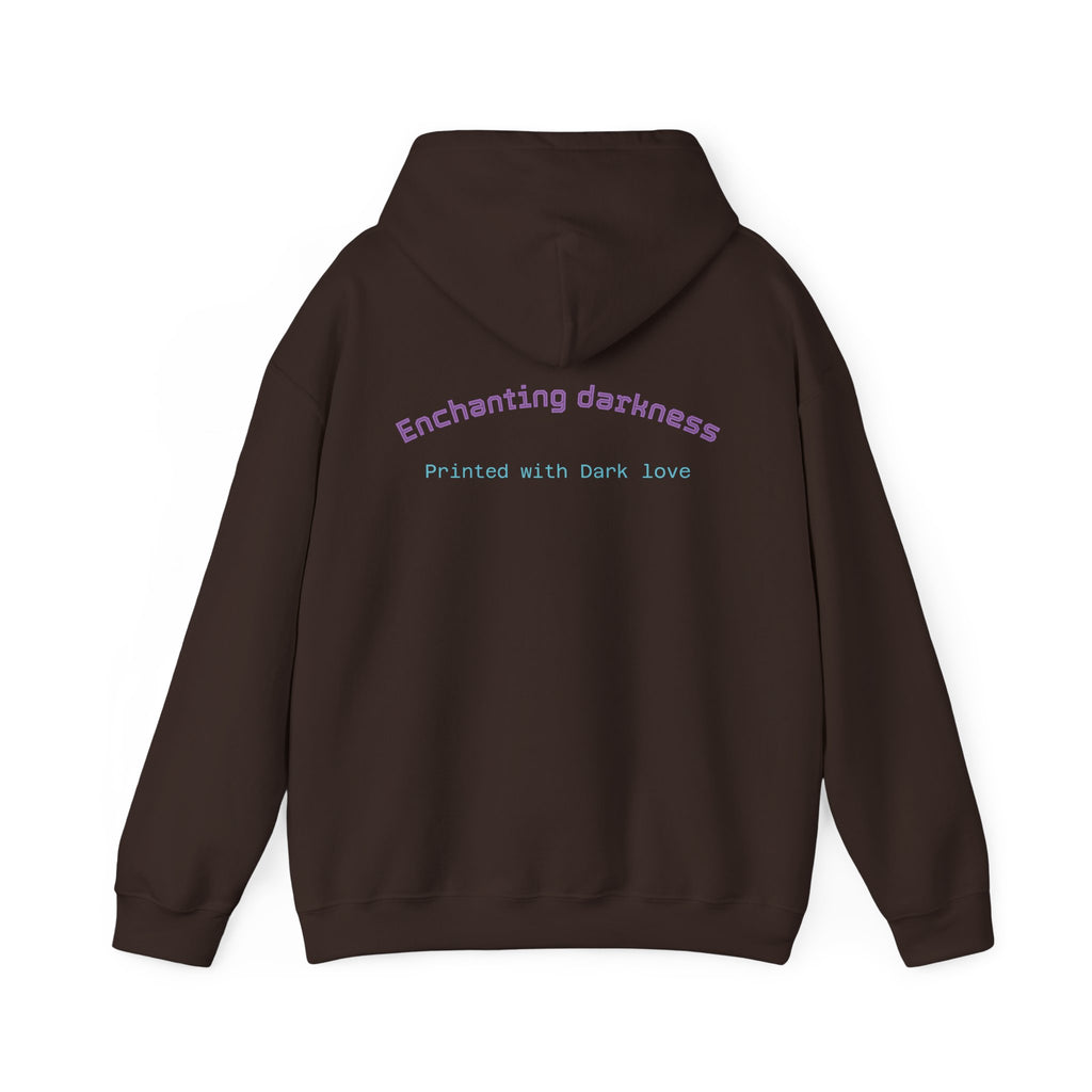 Enchanting Darkness Hoodie — Gothic Moon Graphic Pullover