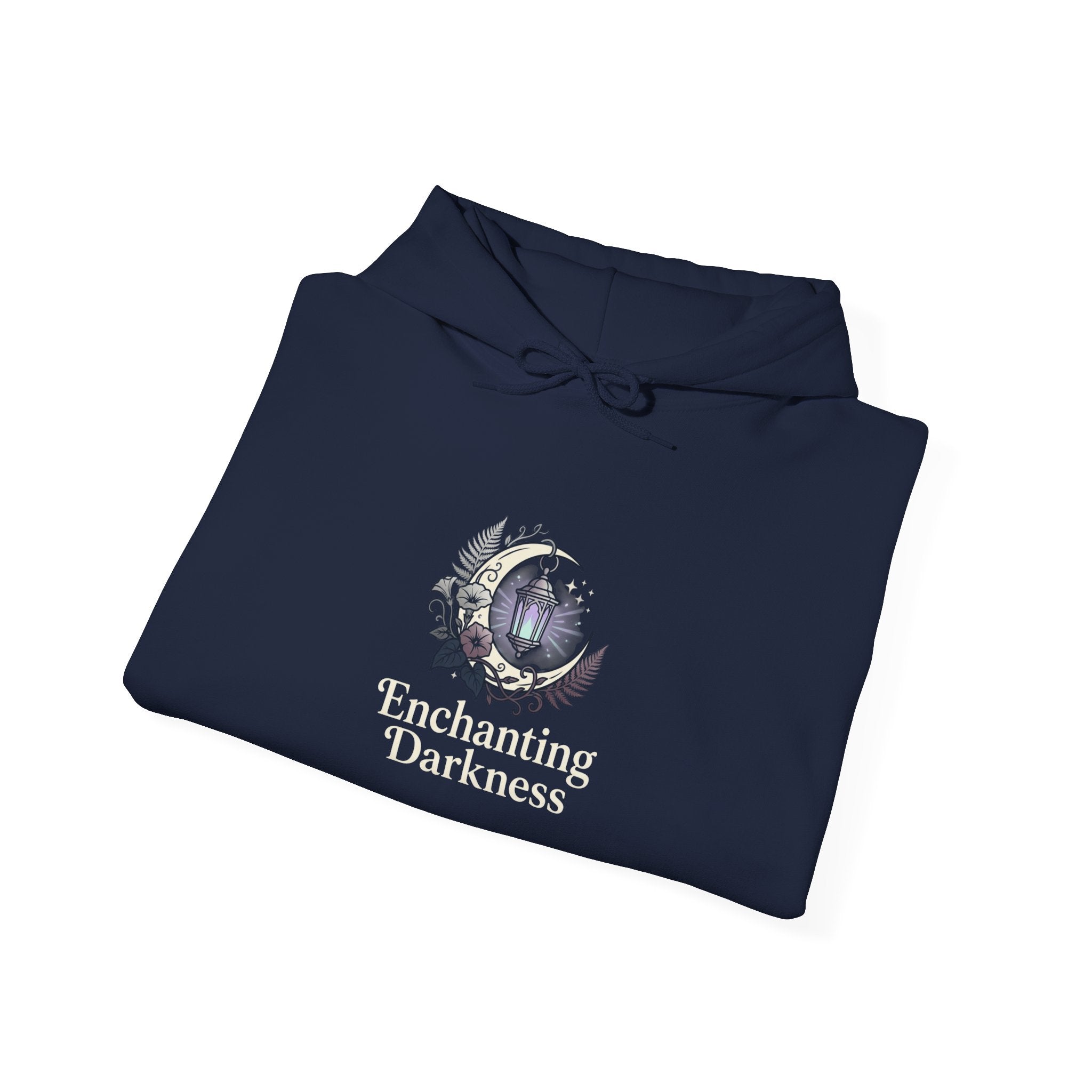 Enchanting Darkness Hoodie — Gothic Moon Graphic Pullover
